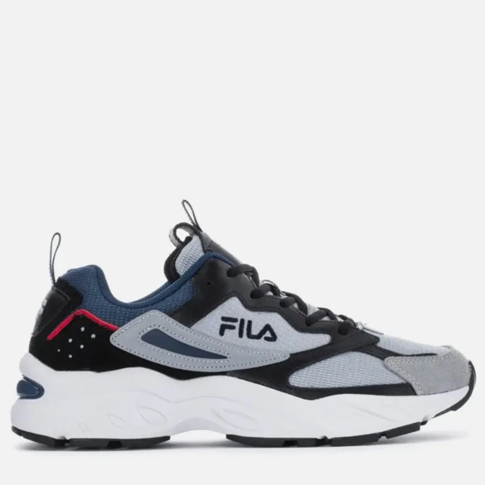 Fila Athletic Shoes Recollector Grey Black Blue # 1421777 Mens Size 9